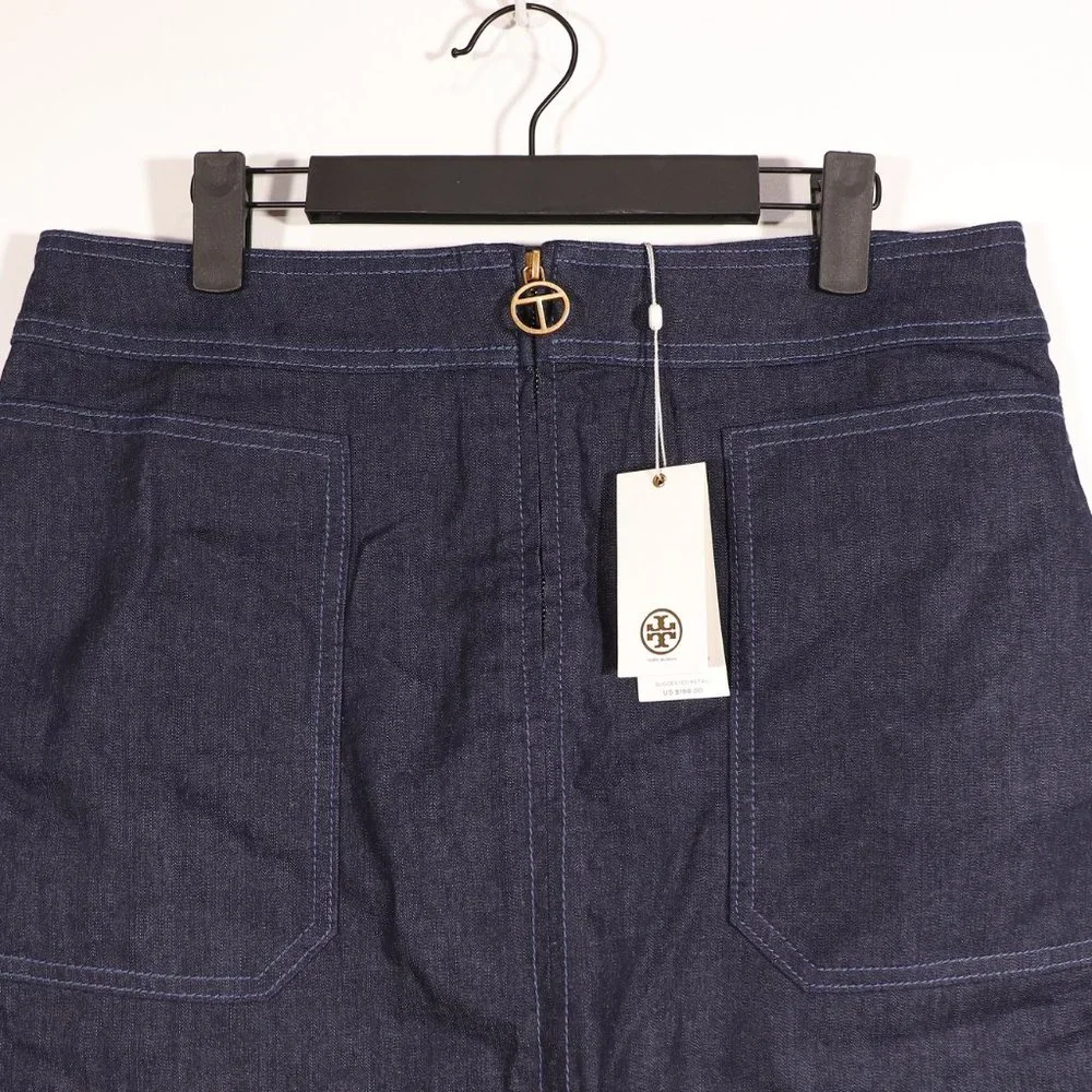 NWT Tory Burch Elise Mini Skirt in Resin Rinse Size 10